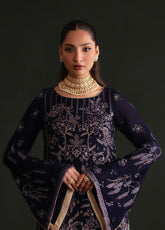 Nooresha By Emaan Adeel Embroidered Chiffon 3 Piece Unstitched Suit EA25N D-ZARIFA